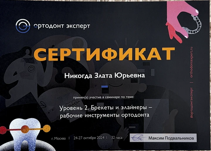 Никогда Злата Юрьевна