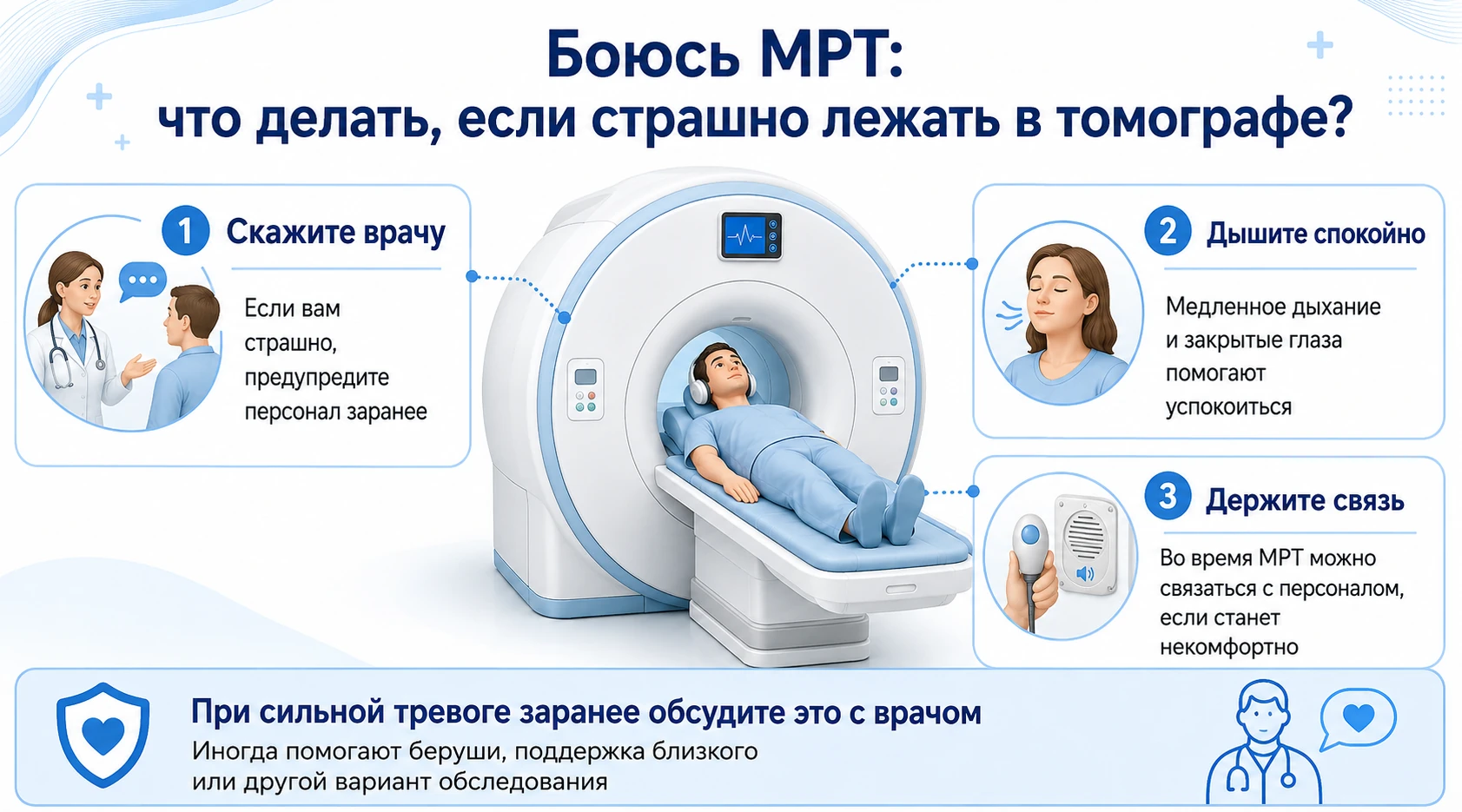 Боюсь МРТ: что делать, если страшно лежать в томографе?